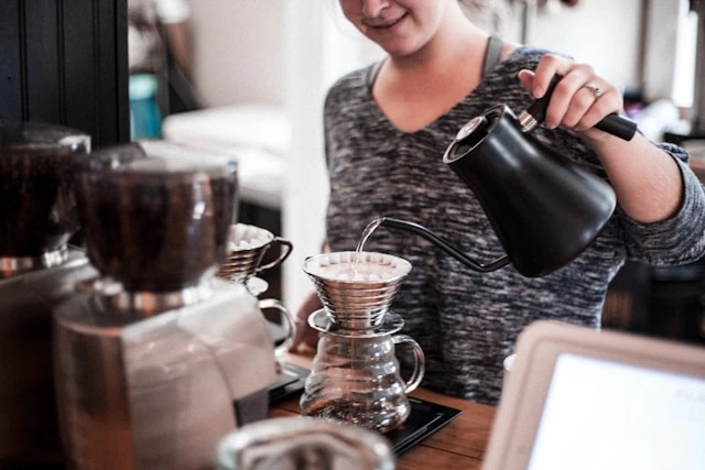 A cafe brew bar